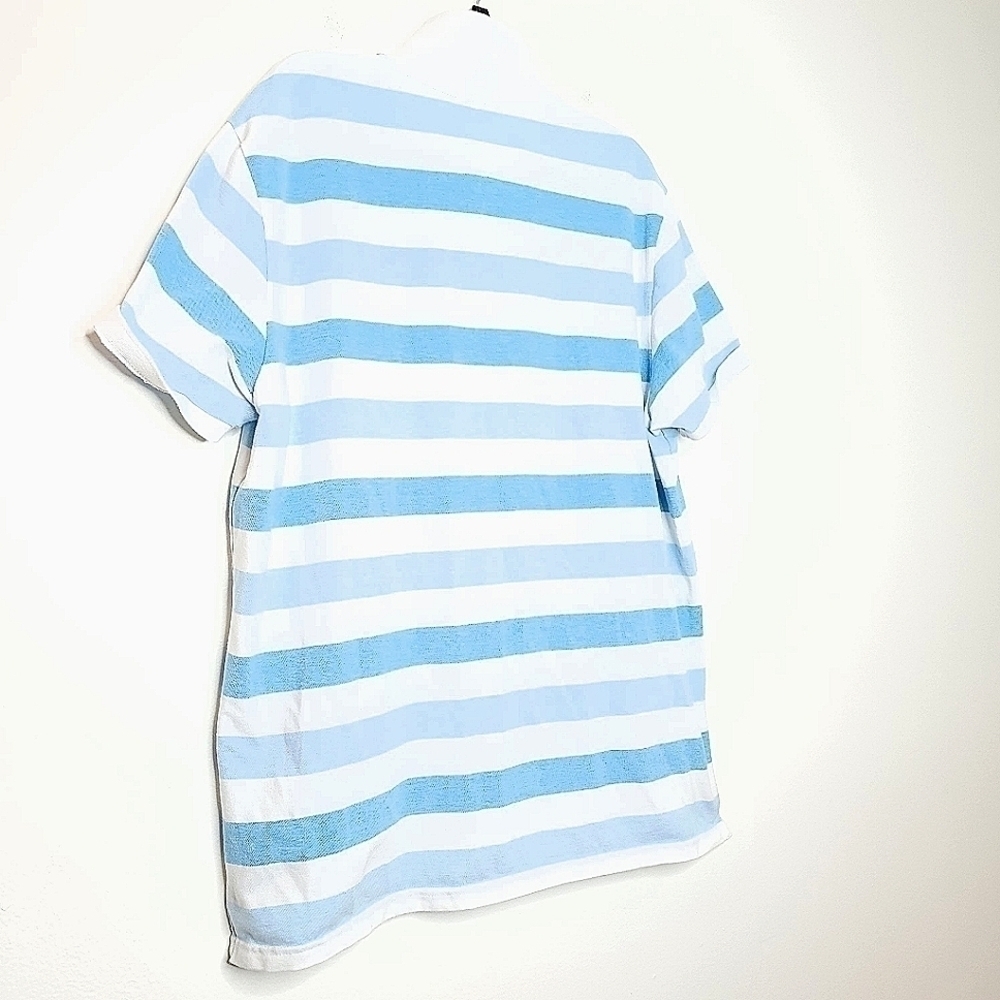 🌶️Old Navy Men’s XXL Short Sleeve Striped Collared Polo w/ Buttoned Neck - Picture 10 of 12